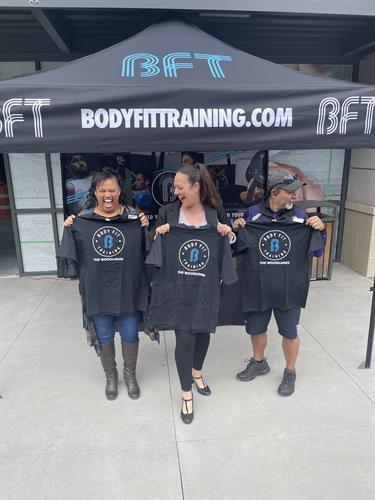 Founding Members at our SIGN THE FOUNDATION event showing their BFT merch!