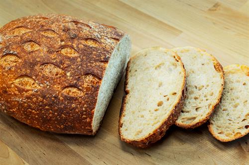 Freshly cut sourdough Freshly cut sourdough