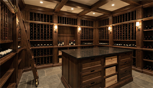 Large custom wine cellar in the woodlands, Texas.