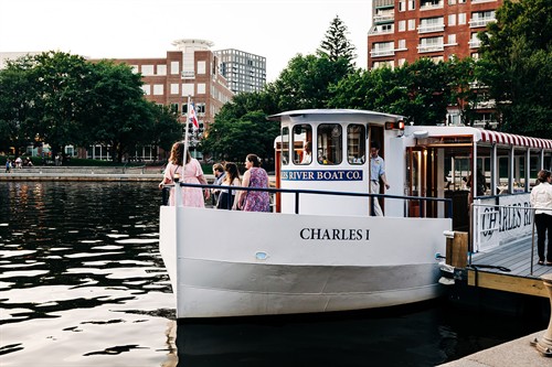 Guests boarding the Charles I