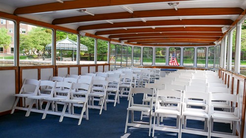 Sightseeing Cruise Set Up in Rows of Chairs