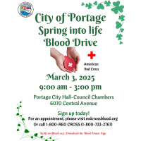 PORTAGE CITY HALL HOLDING SPRING INTO LIFE BLOOD DRIVE