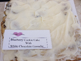 Blueberry Cookie Cake with White Chocolate Ganache