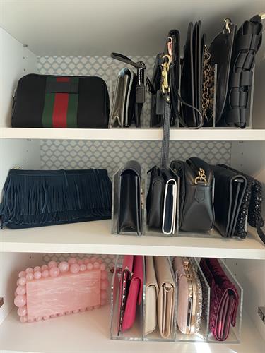 Organized a closet of these beautiful purses