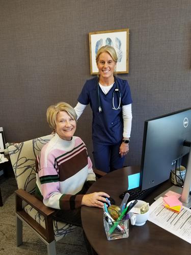 Lisa Lewis our Office Manager and Kate Synek one of our RNs