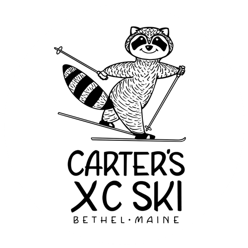 Carter's XC Skiing Raccoon Logo
