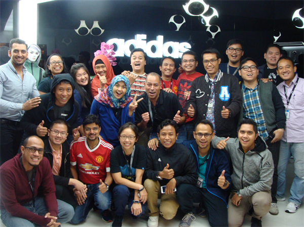 Jeff with the graduating class of Adidas Global Supply Chain team in Jakarta.