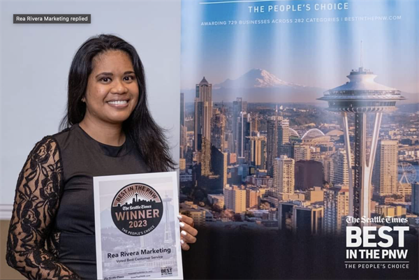 Rea Rivera Marketing awarded Best Customer Service Award 2023 