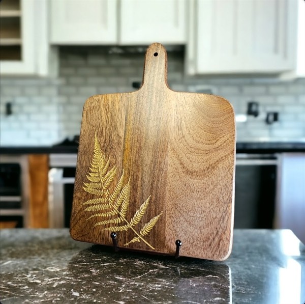Elevated Gold Fern Charcuterie Board