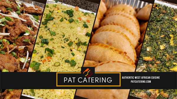 Signature Combo Menu – A flavorful selection of Pat Catering's authentic West African favorites.