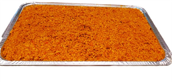 Jollof Rice – Classic West African rice prepared with tomatoes, red bell pepper and signature seasonings.