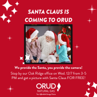 SANTA CLAUS is coming to ORUD! Free Picture with Santa