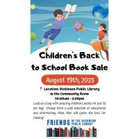 Friends of the Library Children's Back to School Book Sale 2023