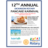 12th Annual Dickinson Rotary Pancake Karnival