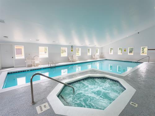 Indoor Pool and Spa in the Fitness Center