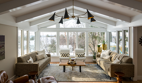 Living Room with a View on top of the Hill in Petoskey