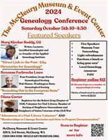 McCleary Museum & Event Center Hosts 2024 Genealogy Conference October 5, 2024