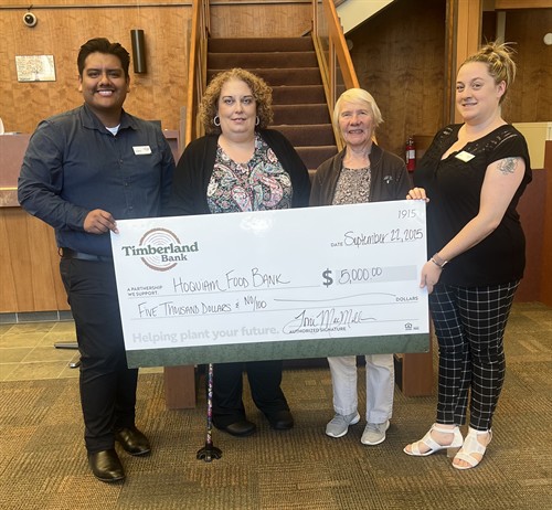 Hoquiam Food Bank donation 