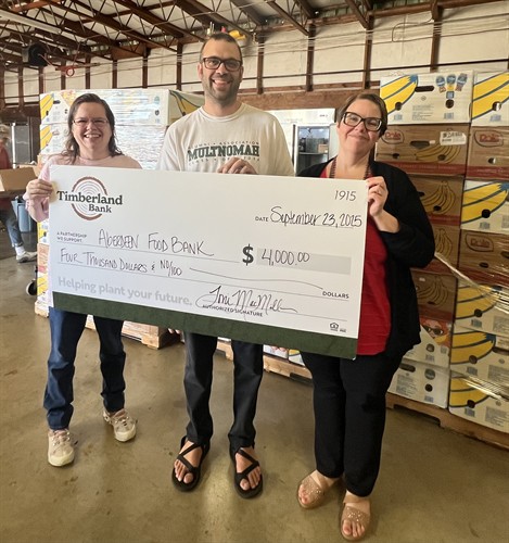 Aberdeen Food Bank donation 