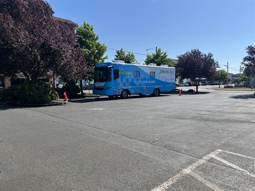 Blood Drive in Hoquiam Branch parking lot 