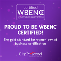 City Personnel has been certified as a Women's Business Enterprise