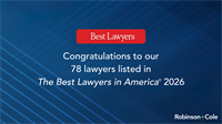 Seven Lawyers From Robinson+Cole’s Providence Office Listed in The Best Lawyers in America© 2026