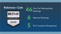 Robinson+Cole Secures Top Rankings in 2026 Edition of Best Law Firms®