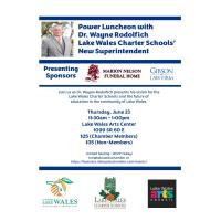 2022 Power Lunch with Dr. Wayne Rodolfich, Thurs., June 23, 2022