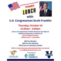 2024 Power Lunch with US Congressman Scott Franklin, Thurs., Oct. 10, 2024