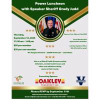 2025 Power Lunch with Grady Judd, Thurs., September 18, 2025