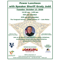 2026 Power Lunch with Grady Judd, Tues., October 13, 2026