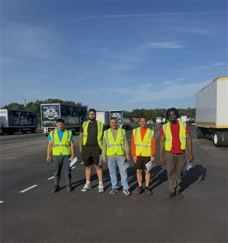 Florida CDL Truck Driving School students first day.