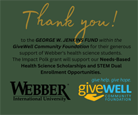 Grant Awarded to Webber International University by GiveWell Community Foundation