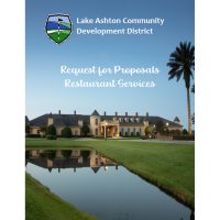 Request for Proposals Restaurant Services - Lake Ashton Community Development District (CDD)