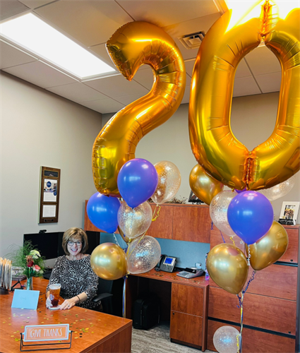 Cheryl Sclater celebrating 20 years at ELGA Credit Union 