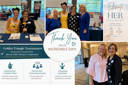 Toastmasters at the Elevate Her Event