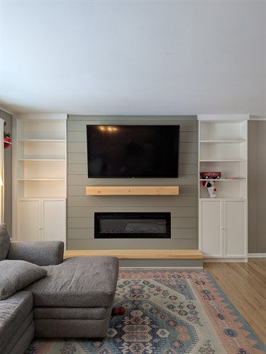 Custom Built-In Entertainment Wall in Warwick, NY