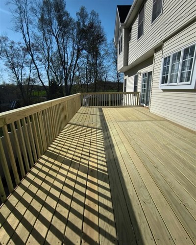 New decking and railing installation in Warwick