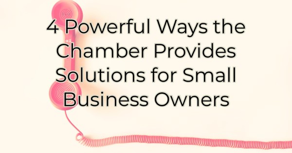 Image for 4 Powerful Ways the Chamber Provides Solutions for Small Business Owners