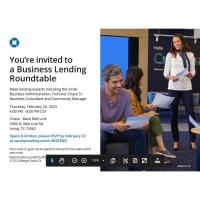 Business Lending Roundtable Presented by Chase