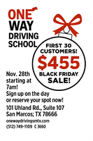 One Way Driving School LLC - San Marcos