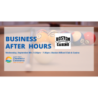 September 2021 Business After Hours with Boston Billiard Club & Casino