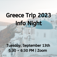 Chamber Trip to Greece March 2023 Information Night