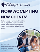 GD Psych Services is Accepting New Clients