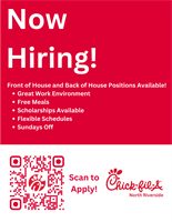 Chick-fil-A North Riverside FoH and BoH Team Member Positions Available!