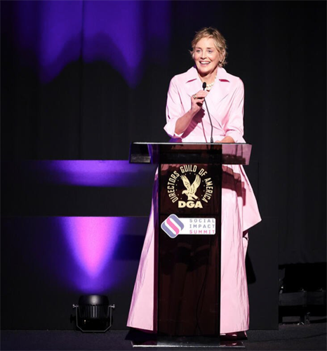 Sharon Stone Keynote Speaker at the 2024 Social Impact Summit we designed and produced.