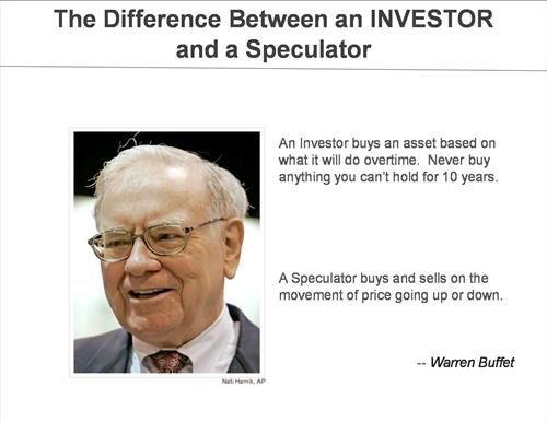 A true investment is something you plan to hold for at least 10 years or longer.