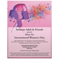Solmaaz Adeli & Friends present Music for International Women’s Day