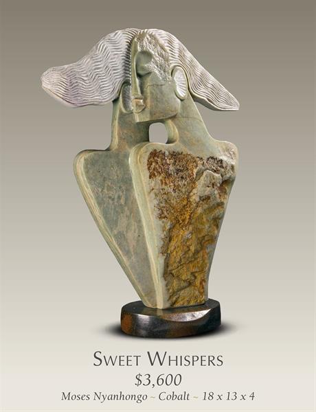 Sweet Whispers Stone Sculpture by Lovemore Bonjisi