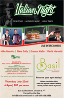 Italian Night at Basil Carmel